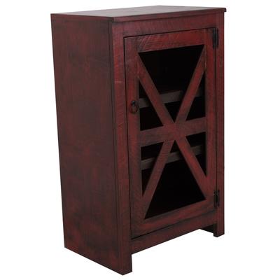 Talon Brands 40-inch Tall Rustic Dark Red Wooden Audio Tower