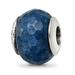 Lex & Lu Sterling Silver Reflections Dark Blue Quartz Stone Bead