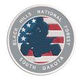 Black Hills National Forest South Dakota ATV / OHV American Flag 3.5 Inch Iron Or Sew On Embroidered Fabric Badge Patch Extreme Sports Iconic Series