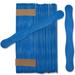 Wooden Blue 8 Fan Handles Wedding Programs Paint Mixing Pack 100 Jumbo Craft Popsicle Sticks for Auction Bid Paddles Wooden Wavy Flat Stems for Any DIY Crafting Supplies Kit by Woodpeckers