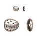 Pewter Beads Burnished Silver Plated Stamp Tone Fancy Oval 7x12mm Sold per pkg of 10pcs per pack