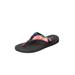 Wide Width Women's The Sylvia Soft Footbed Thong Slip On Sandal by Comfortview in Tropical Leaf (Size 10 W)