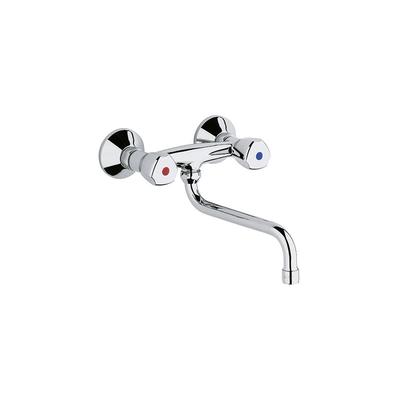 Kludi - Spültisch-Wandarmatur Standard Auslauf 210mm Kst.-Terraluxgriff chrom 310520515 Image