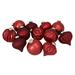 12ct Red Mercury Glass Style Glass Christmas Ornament Set 3"