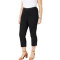 Plus Size Women's Stretch Denim Crop Jeggings by Jessica London in Black (Size 34 W) Jeans Legging