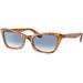 Ray-Ban RB2299 Lady Burbank Sunglasses - Women's Clear Gradient Blue Lenses Amber Tortoise 52 RB2299-13423F-52