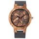OIFMKC Wooden Watch Wooden Watches Quartz Watch Men Bamboo Modern Wristwatch Analog Nature Wood Fashion Soft Leather Creative Birthday Gifts,Gold
