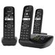 Gigaset ALLROUNDER Trio with answer machine - 3 cordless phones - Large, high-contrast display - Brilliant audio quality - Customisable sound profiles - Hands-free talking - Call blocking, black