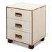 Sarreid Ltd Shagreen 3 - Drawer Nightstand Wood/Upholstered in White/Yellow | 24 H x 20 W x 18 D in | Wayfair 53554-4