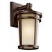 Darby Home Co Harvey Brown Stone 1 - Bulb Outdoor Wall Lantern Aluminum/Glass/Metal in Brown/Gray | 14.75 H x 8 W x 7.5 D in | Wayfair