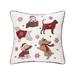 Festive Playful Dogs 18" x 18" Embellished Throw Pillow