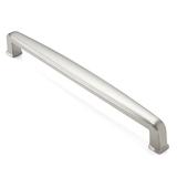 Solid Satin Nickel Bar Cabinet Handles 7-1/2" Hole Centers