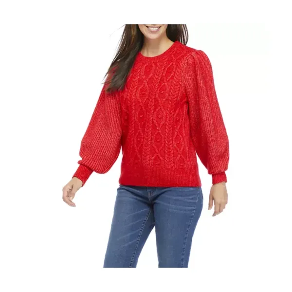 crown---ivy™-womens-balloon-sleeve-cable-knit-sweater,-red,-small/