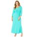 Plus Size Women's AnyWear Medallion Maxi Dress by Catherines in Aqua Sea (Size 5X)