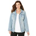 Plus Size Women's Classic Jean Jacket by Catherines in Savanna Wash (Size 5X)