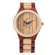 OIFMKC Wooden Watch Minimalist Full Wooden Watch Mens Bamboo Wood Watch Fashion Dial Analog Wood Adjustable Bracelet Clock Quartz Wristwatch for Men,Red Wood