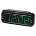 Latitude Run® Digital Electric Alarm Tabletop Clock in Plastic/Acrylic in Black | 3.1 H x 7.7 W x 2.4 D in | Wayfair