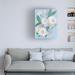 Rosalind Wheeler Jennifer Goldberger 'Spring Bouquet On Blue II' Canvas Art Canvas in White/Black | 47 H x 35 W x 2 D in | Wayfair