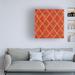 Foundry Select Good Vibes Pattern IV by Veronique Charron - Wrapped Canvas Painting Canvas in Orange/Red | 18 H x 18 W x 2 D in | Wayfair