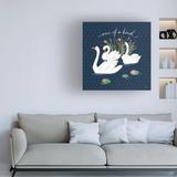 Trinx Janelle Penner 'Swan Lake V' Canvas Art Canvas in Blue/Green/White | 24 H x 24 W x 2 D in | Wayfair F5F38467F7F749AB877ED0B023332C0F
