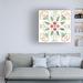 Canora Grey June Erica Vess 'Boho Tile III' Canvas Art Canvas in Brown/Green/White | 18 H x 18 W x 2 D in | Wayfair