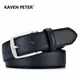 Ceinture en cuir PU noir pour homme haute qualité broche en métal design de luxe taille