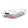 RUBBERMAID RMCC410001 Storage Tote, Clear, Plastic, 29 in L, 17 3/4 in W, 6 1/8