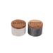 Black & White Marble Salt & Pepper Pots with Wood Lids (Set of 2 Styles)