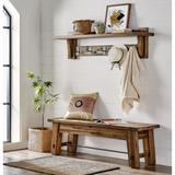 Carbon Loft Bahamondes Wood Coat Hook Shelf and Bench Set