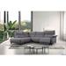 Brown/Gray Reclining Sectional - Nocci Home Charlie 154" Wide Symmetrical Reclining Corner Sectional Polyester | 37 H x 154 W x 39 D in | Wayfair