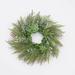 The Holiday Aisle® Ansuma 22" Green Handmade Faux Succulent Polyester Wreath Wood/Twig in Brown/Green | 22 H x 22 W x 2 D in | Wayfair