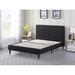 Lark Manor™ Lubeck Tufted Upholstered Low Profile Platform Bed Metal in Black | 43 H x 63 W x 85 D in | Wayfair F1B1DD81C09B4C76BB013226B45C3229