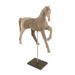 Rosalind Wheeler Manilla Horse on Stand Figurine Resin in Black/Gray | 13.5 H x 8.5 W x 3.5 D in | Wayfair 8D51EDEE30334A7EA27BF84EBE87E6AC