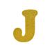 EVA Glitter Foam Letter Cut Out J Gold 4-1/2-Inch 12-Count