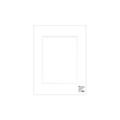 ADF Mat Dbl 12x16/8x12 WhtCore White/White