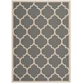 Tapis interieur & exterieur en gris anthracite & beige, 160 x 231 cm