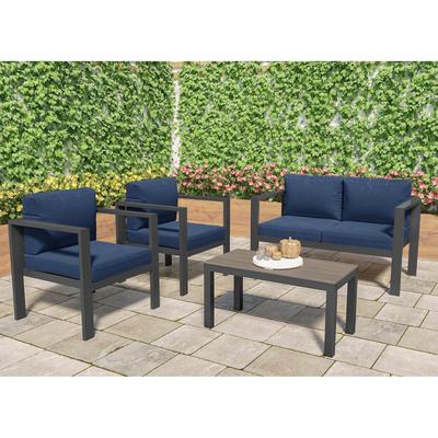 Lakeview Aluminum Outdoor Conversation Seating Set (4-Piece)