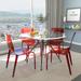 LeisureMod Murray Modern Stackable Kitchen & Dining Chairs (Set of 4)