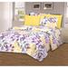 Garden City 1800 Purple & Gold Floral Print Sheets Set with Bonus Pillowcases