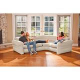 Intex Inflatable Corner Sectional Sofa w/120V Quick Fill AC Electric Air Pump in Brown | 80 H x 101 W x 30 D in | Wayfair 68575EP + 66636E