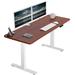 Vivo Electric Height Adjustable Standing Desk Wood/Metal in White/Brown | 59 W x 23.6 D in | Wayfair DESK-KIT-1W6D