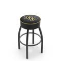 Holland Bar Stool NCAA Bar & Counter Stool Plastic/Acrylic/Leather/Metal/Faux leather in Black | 25 H x 18 W x 18 D in | Wayfair L8B125CenFla
