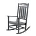 Harriet Bee Brayshun Outdoor Rocking Plastic Chair in Gray | 42.13 H x 25.5 W x 34.25 D in | Wayfair 4B68A41E2D424222A30E222FB3F3CCE0