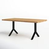 Joss & Main Janice 70" Dining Table Wood/Metal in Black/Brown | 29.5 H x 70 W x 36 D in | Wayfair 10952C0E87FF41178C46431E4CE35CE1