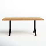 Joss & Main Janice 70" Dining Table Wood/Metal in Black/Brown | 29.5 H x 70 W x 36 D in | Wayfair 10952C0E87FF41178C46431E4CE35CE1