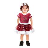 Girls Toddler Cardinal Arizona Cardinals Tutu Tailgate Game Day V-Neck Costume