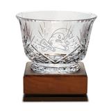 Tulane Green Wave Medium Handcut Crystal Footed Revere Bowl