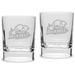 Bucknell Bison 11.75 oz. 2-Piece Square Double Old Fashion Glass Set