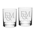 Franklin & Marshall Diplomats 14oz. 2-Piece Classic Double Old Fashioned Glass Set