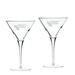 North Texas Mean Green 10 oz. 2-Piece Luigi Bormioli Titanium Martini Glass Set